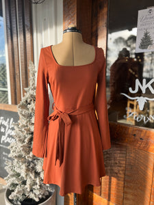 Cinnamon Belted Dress
