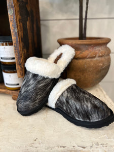Hair on Hide Slippers-Size 7